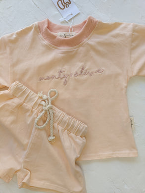 Tee and Shorts, Play Set - Tangerine