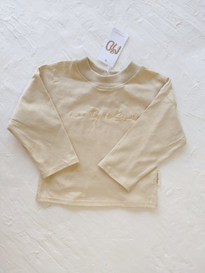 M+O Embroidered Long Sleeve - Creme